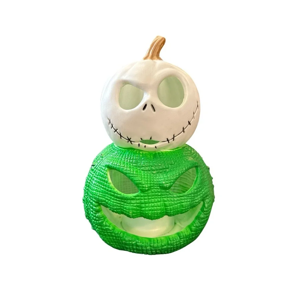 Nightmare Before Christmas Light Up Blow Mold Oogie Jack Pumpkin 11